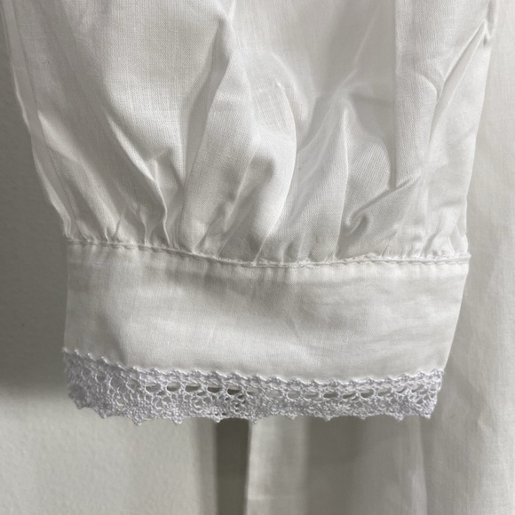 Cotton Night Gown Loungewear Cottage core White Made in Brazil  M/L? - Picture 6 of 13